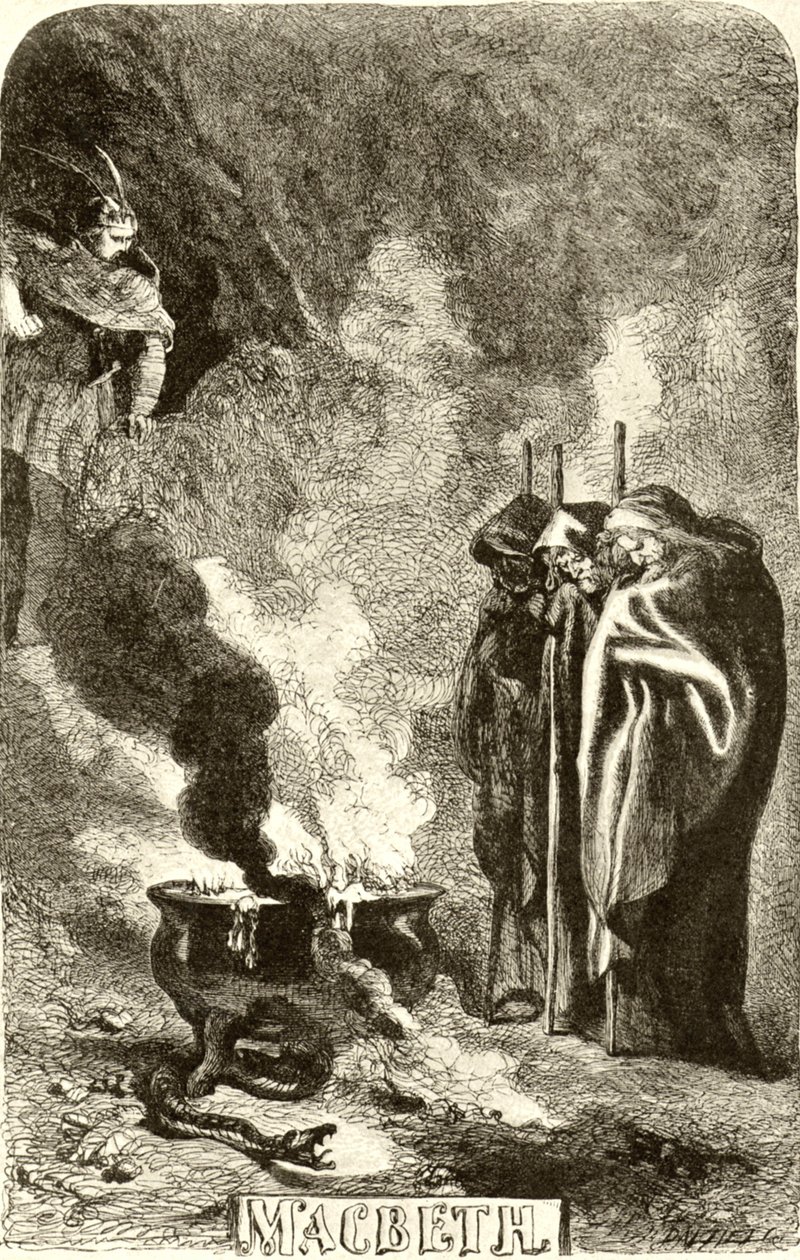 SHAKESPEARE - Macbeth - de tre heksene av John Gilbert
