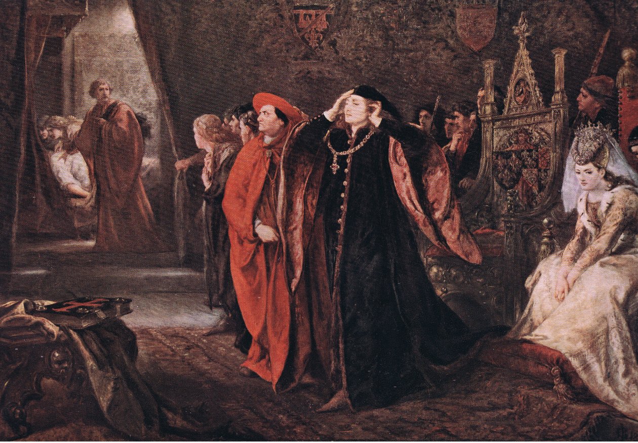 Gloucesters død (kong Henry VI). Kom hit, nådige suveren, se kroppen, fra The Complete Works of William Shakespeare utgitt av J. Coker & Co Ltd av John Gilbert