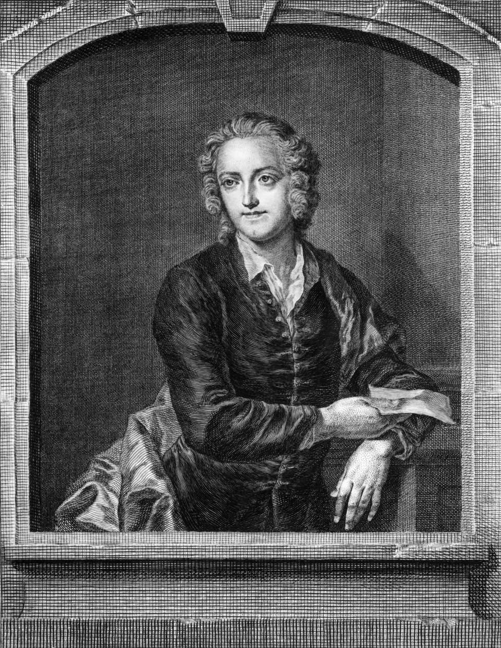 Portrett av Thomas Gray (1716-71) av John Giles Burckhardt