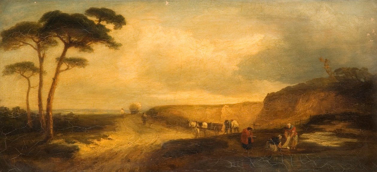 Landskap med figurer av John Glen Wilson