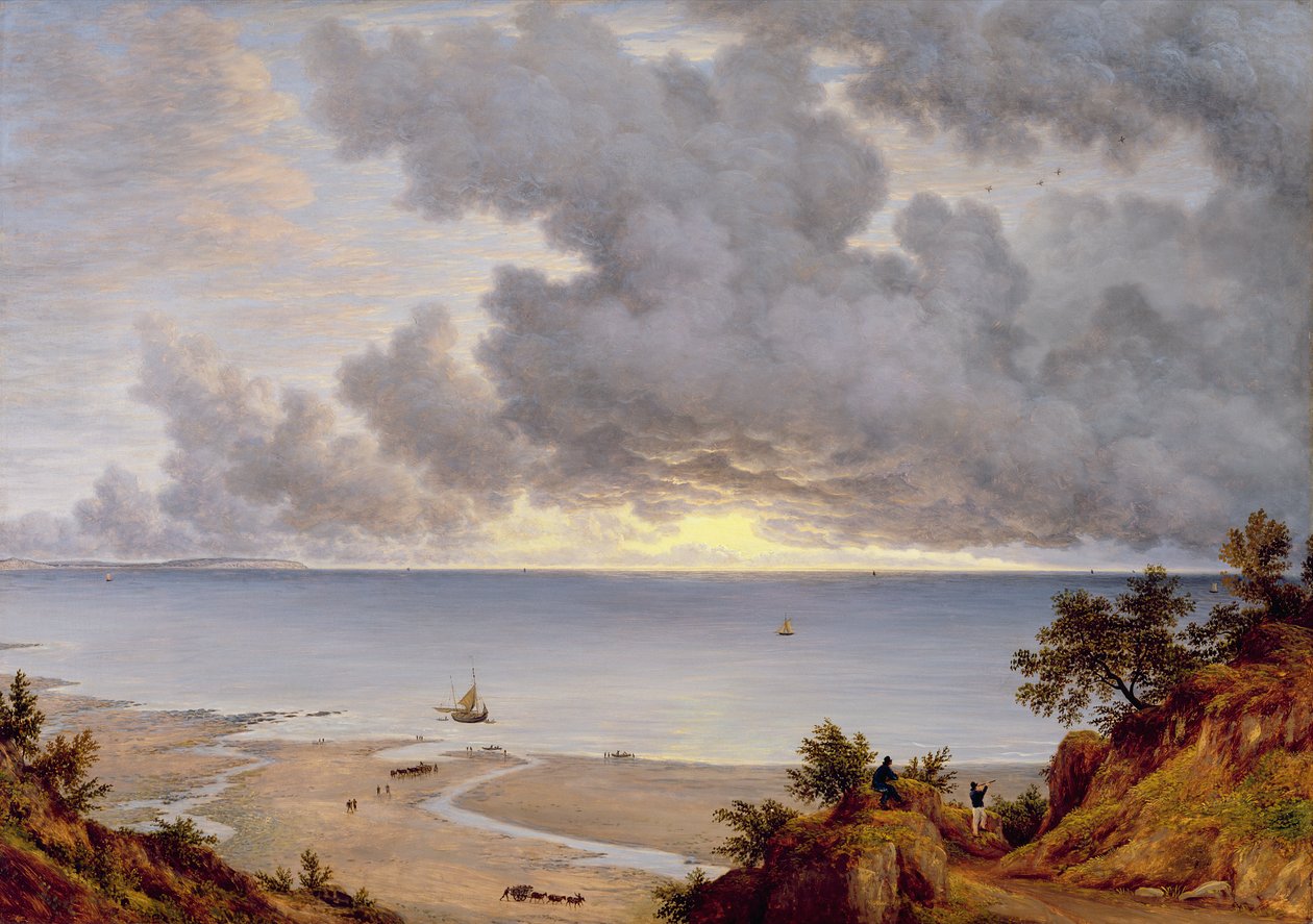 Utsikt fra Shanklin, Isle of Wight, ca. 1827 (olje på lerret) av John Glover