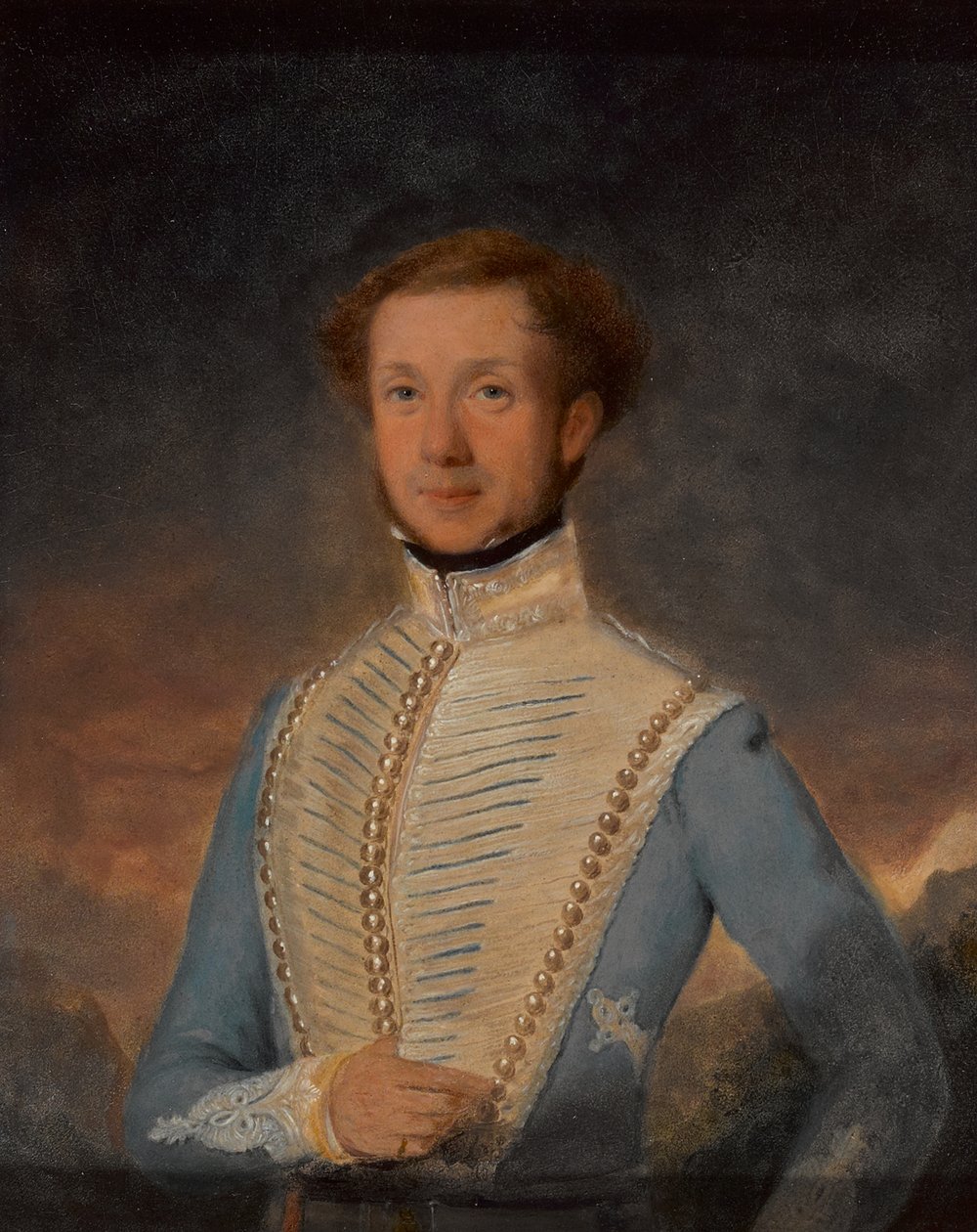 Løytnant Henry Briggs, 2nd Madras Light Cavalry, 1832 ca av John Godwin Williams