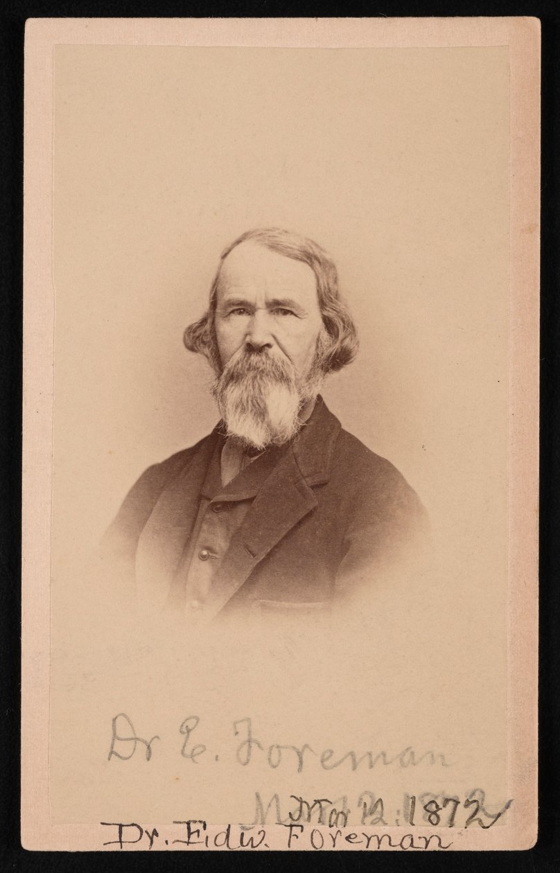 Portrett av Dr. Edward R. Foreman 1808-1885, 12. mars 1872. av John Goldin