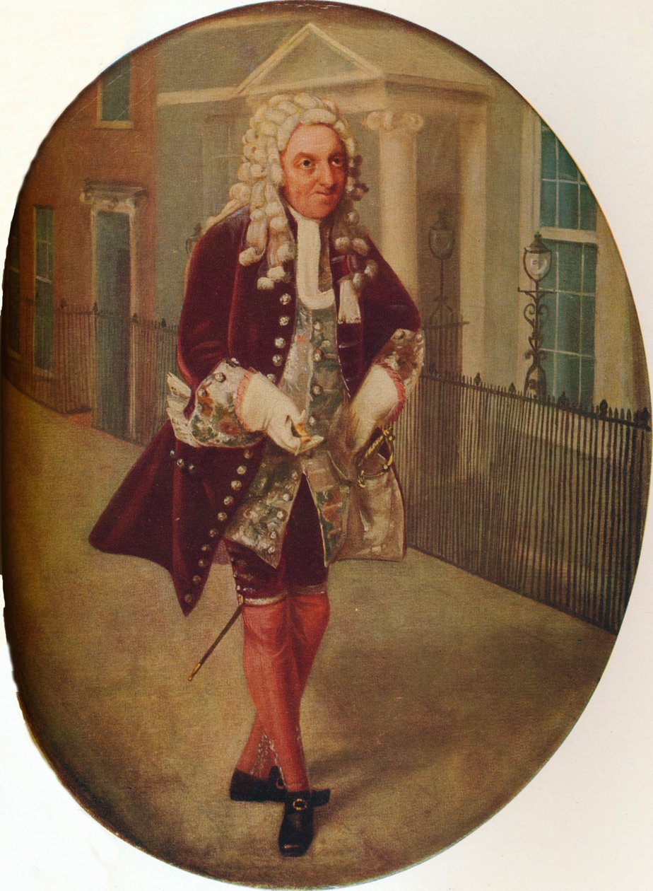 Richard Suett som Bayes i The Rehearsal av George Villiers, 2nd Duke of Buckingham, 1796 av John Graham
