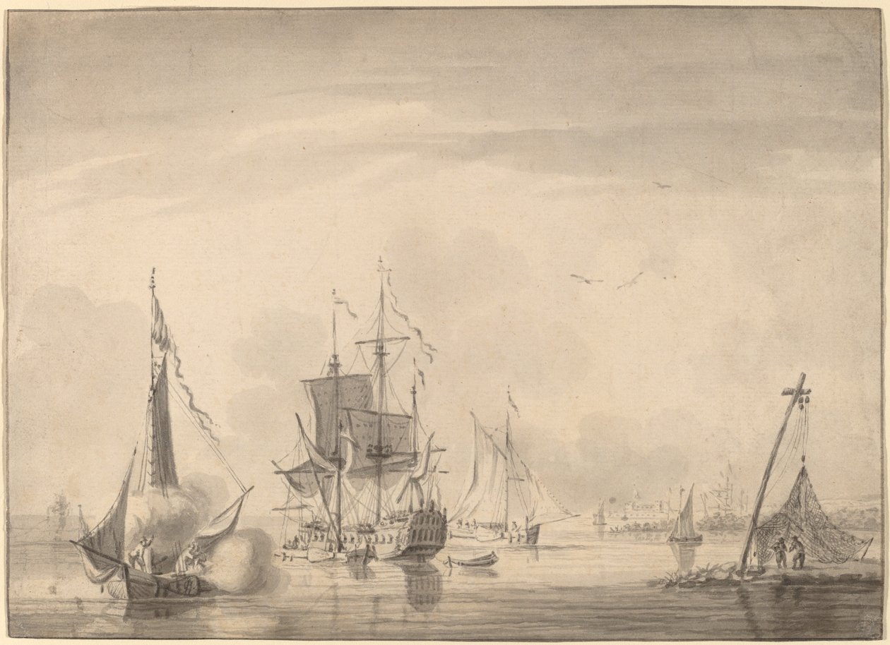 Havnescene av John Greenwood