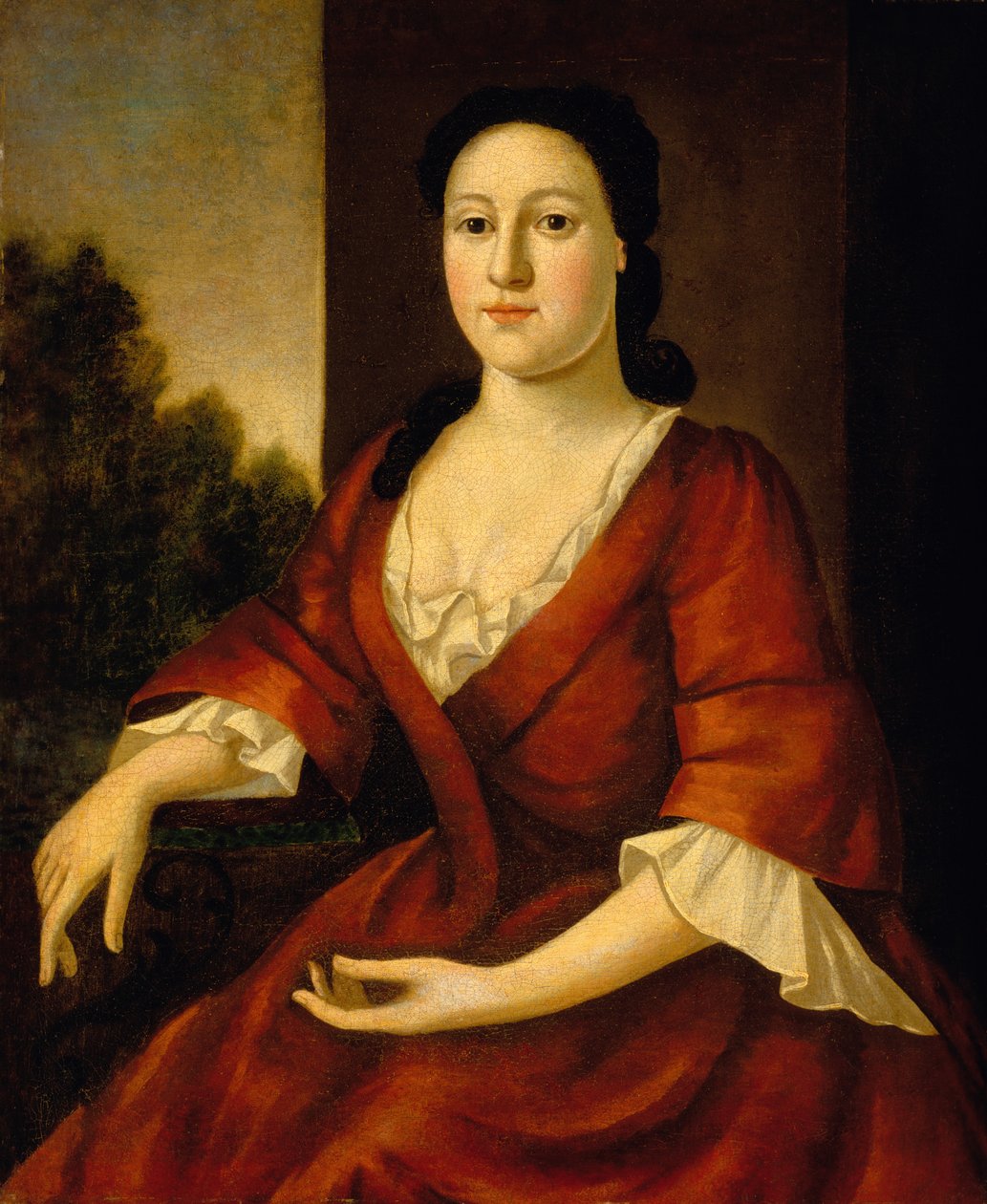 Portrett av fru John Greenleaf, født Priscilla Brown (f.1725) ca. 1748 av John Greenwood