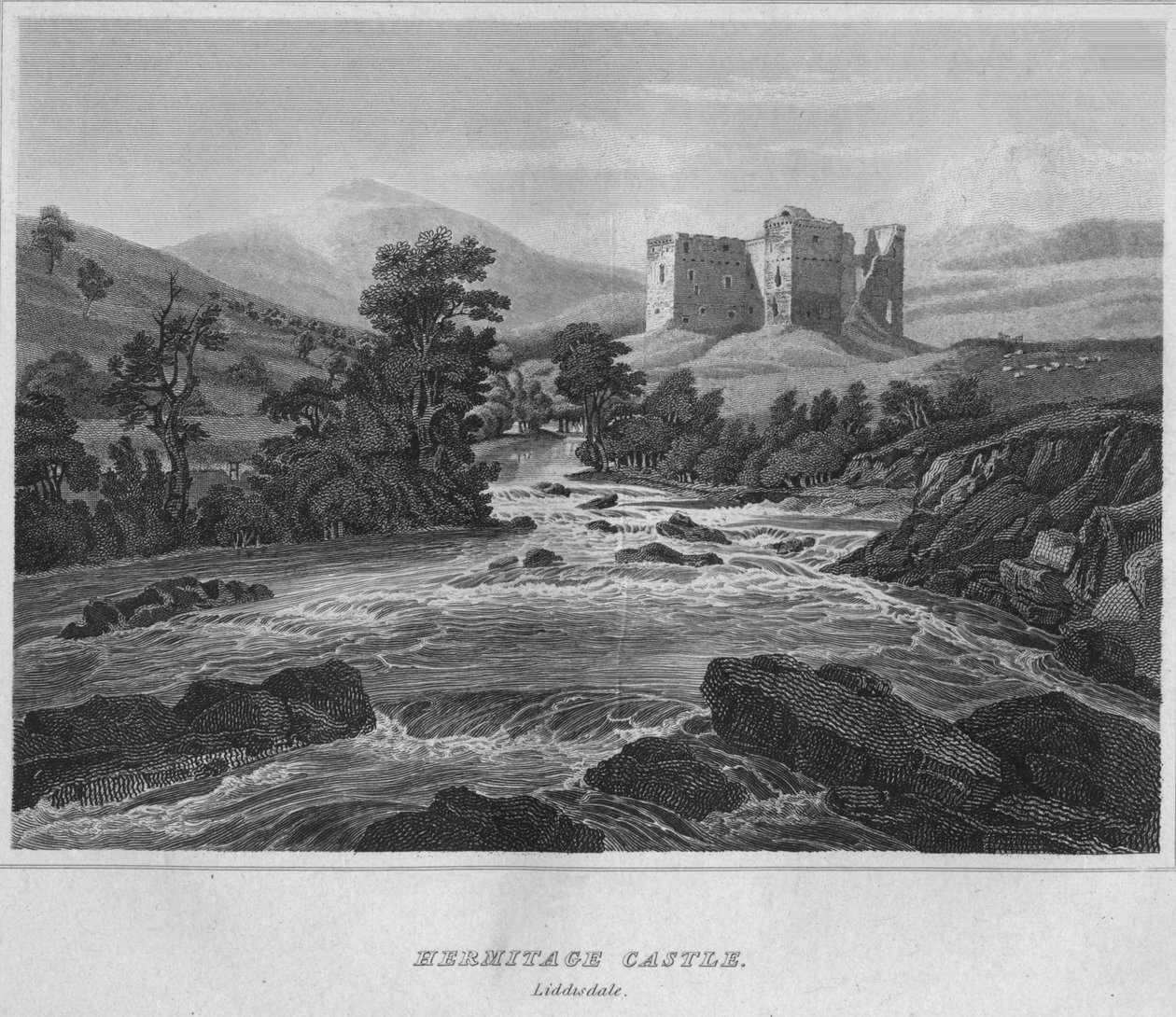 Eremitasjeslottet. Liddesdale, 1814 av John Greig