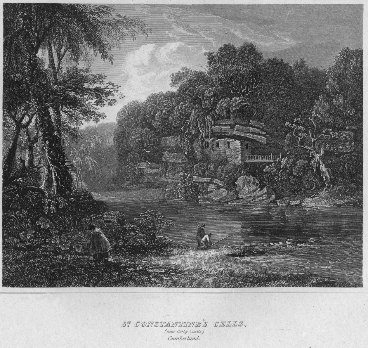 St. Constantines Cells, nær Colby Castle. Cumberland, 1814 av John Greig