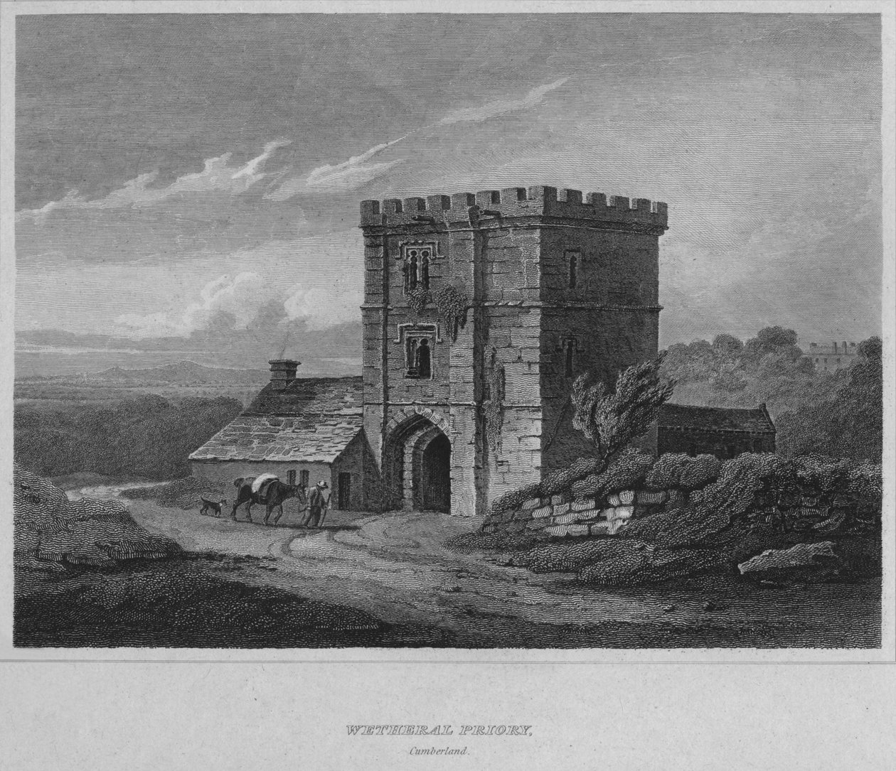 Wetheral Priory, Cumberland, 1814 av John Greig
