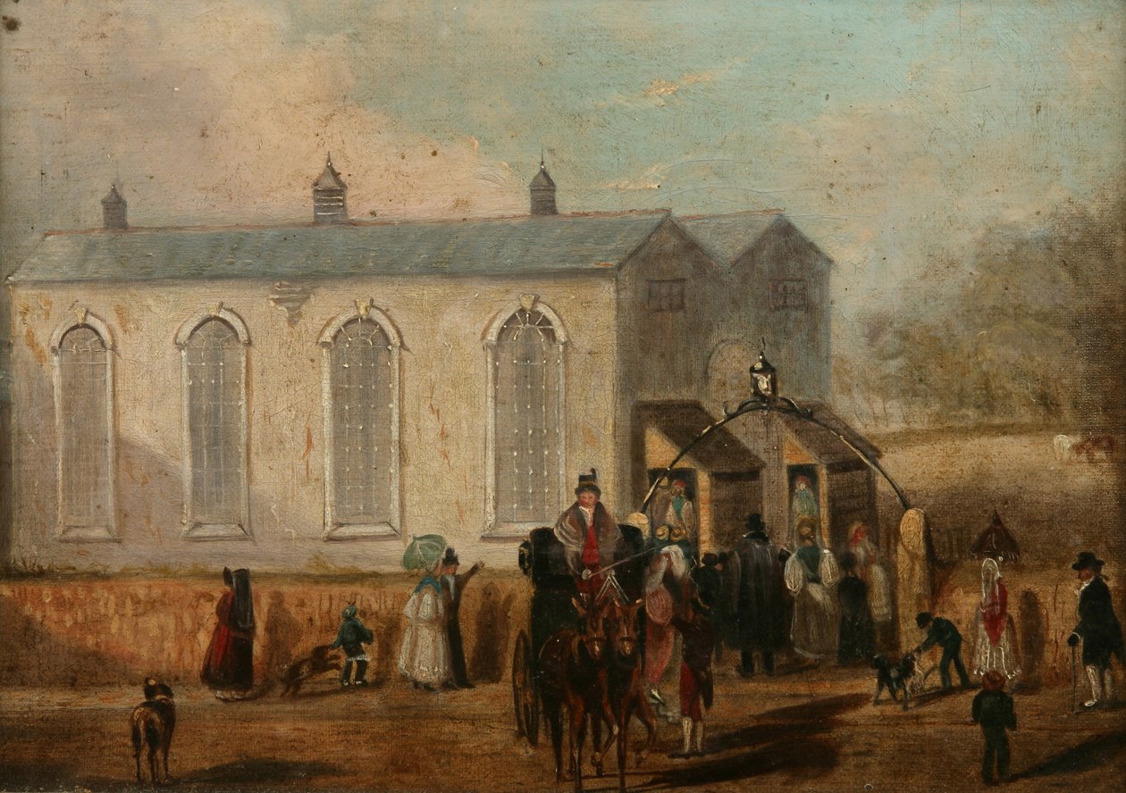 Alverton midlertidige kirke, ca. 1832-35 av John Grenfell Moyle