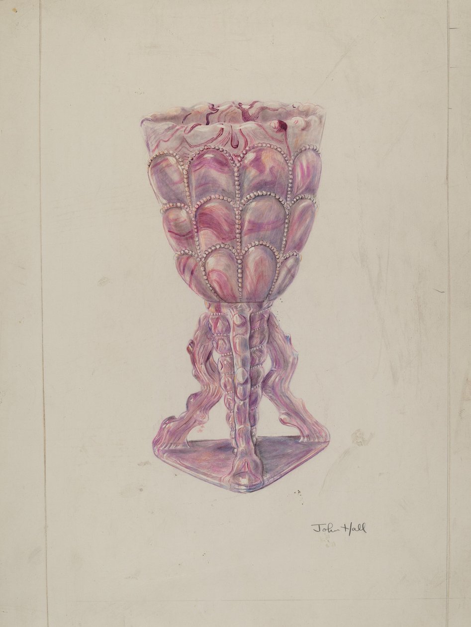 Marmorisert vase av John Hall