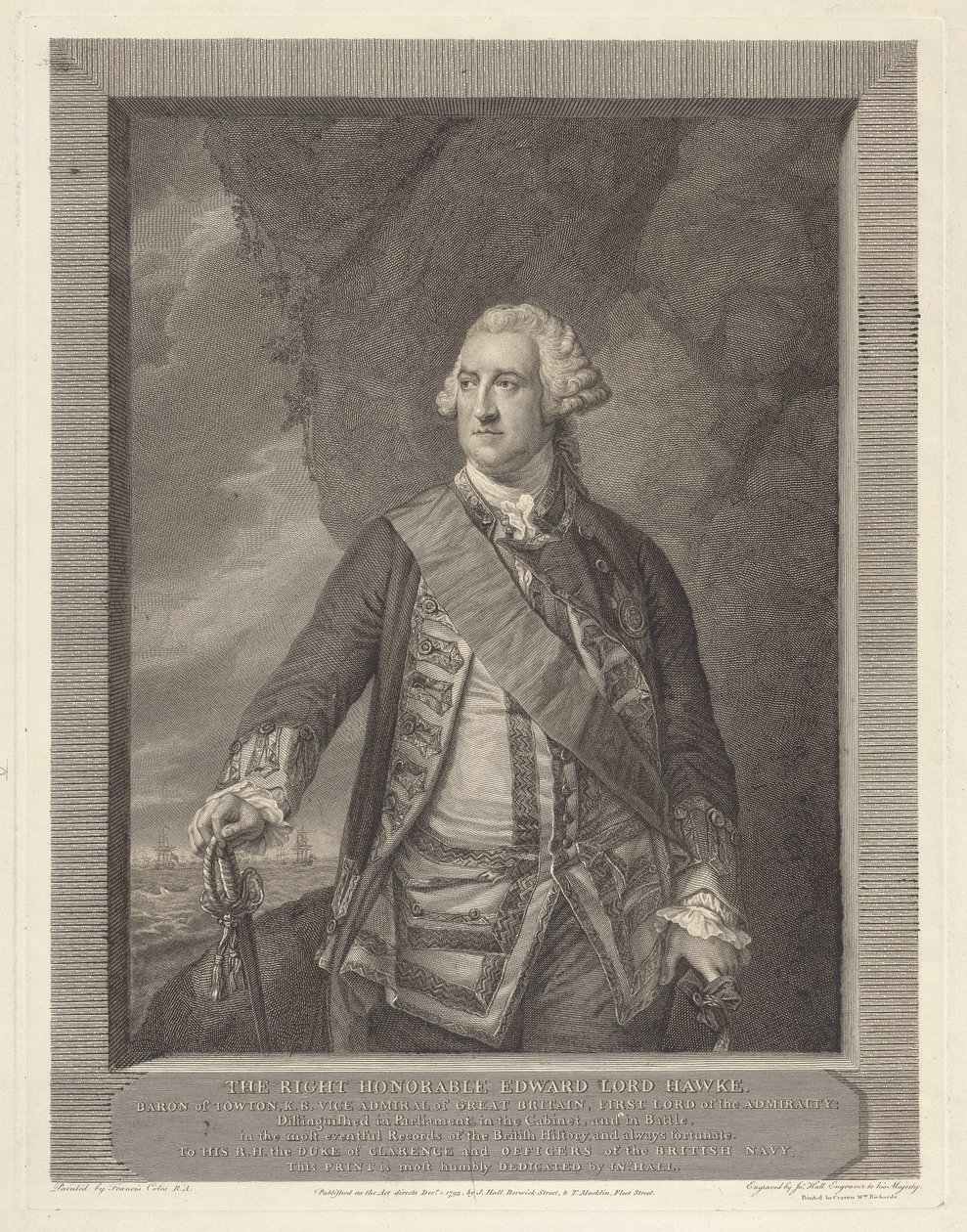 Den rette ærede Edward Lord Hawke (1705-1781) av John Hall