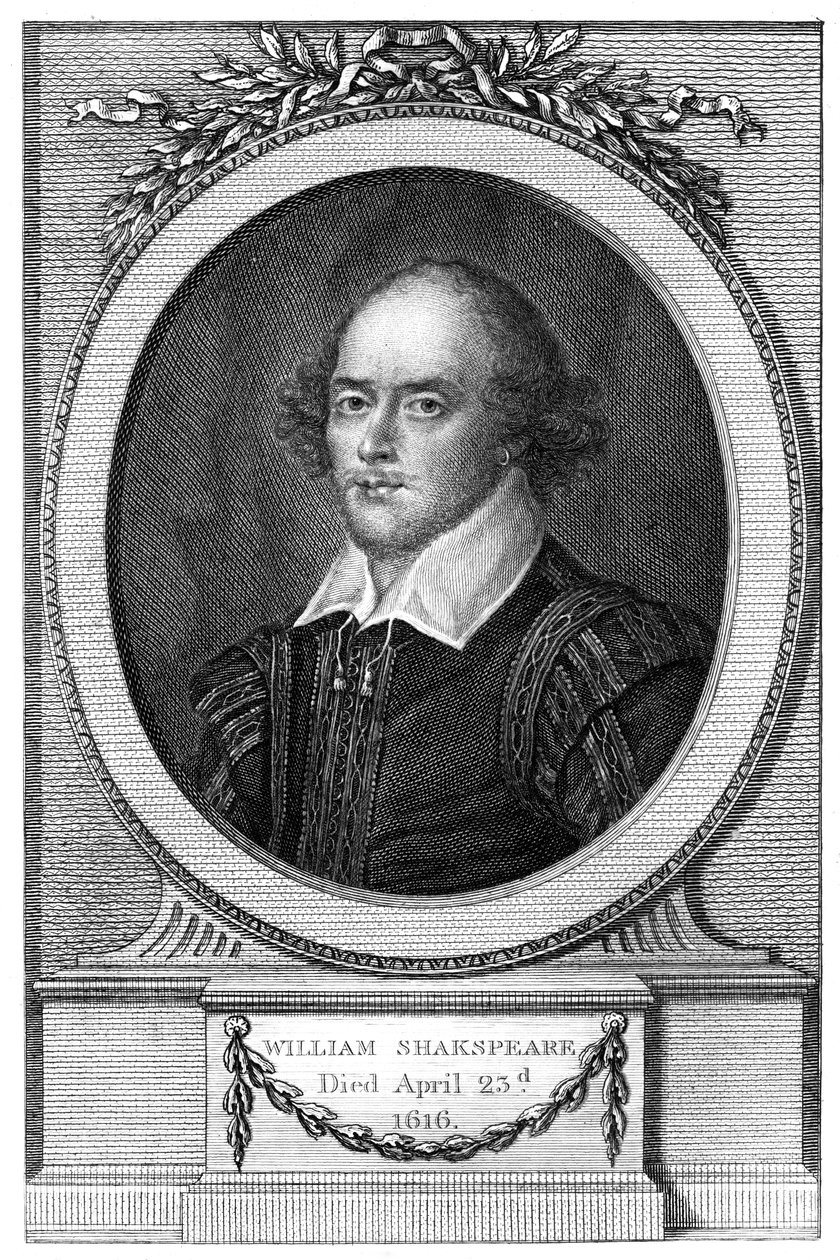 William Shakespeare , engelsk poet og dramatiker, 1820 av John Hall