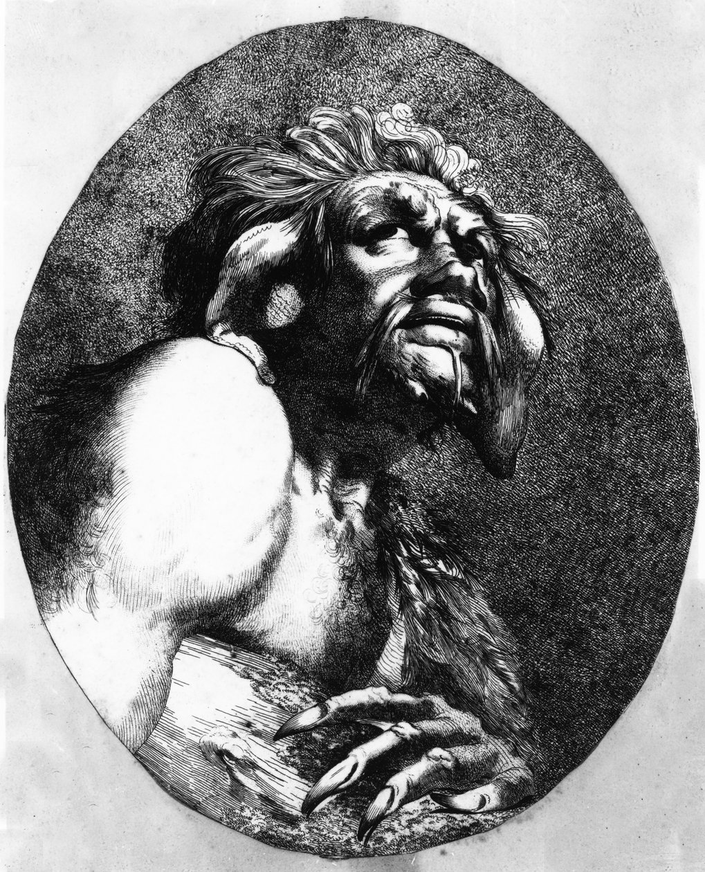 Caliban, fra The Tempest, 1776 av John Hamilton Mortimer