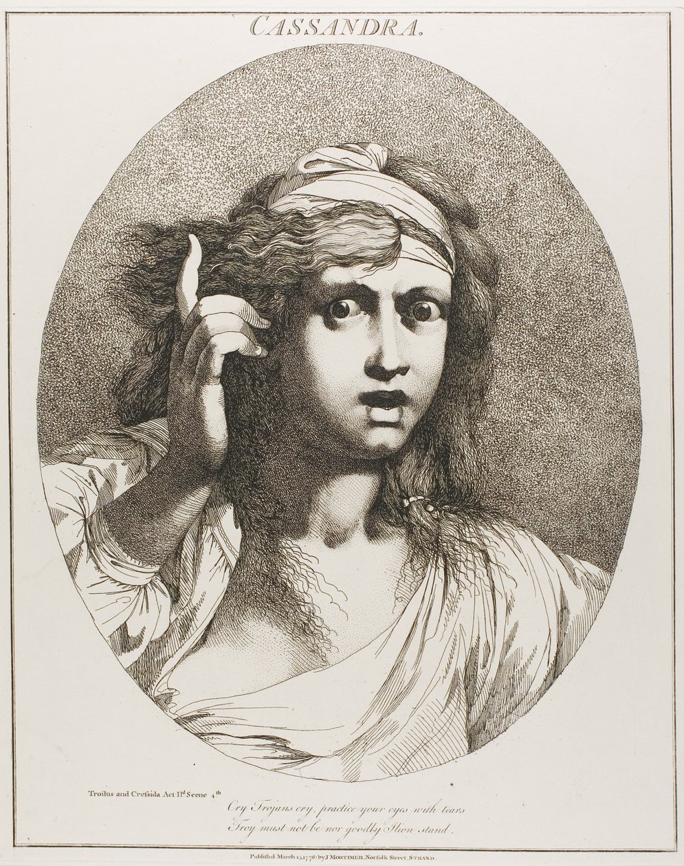 Cassandra, fra Twelve Characters fra Shakespeare av John Hamilton Mortimer