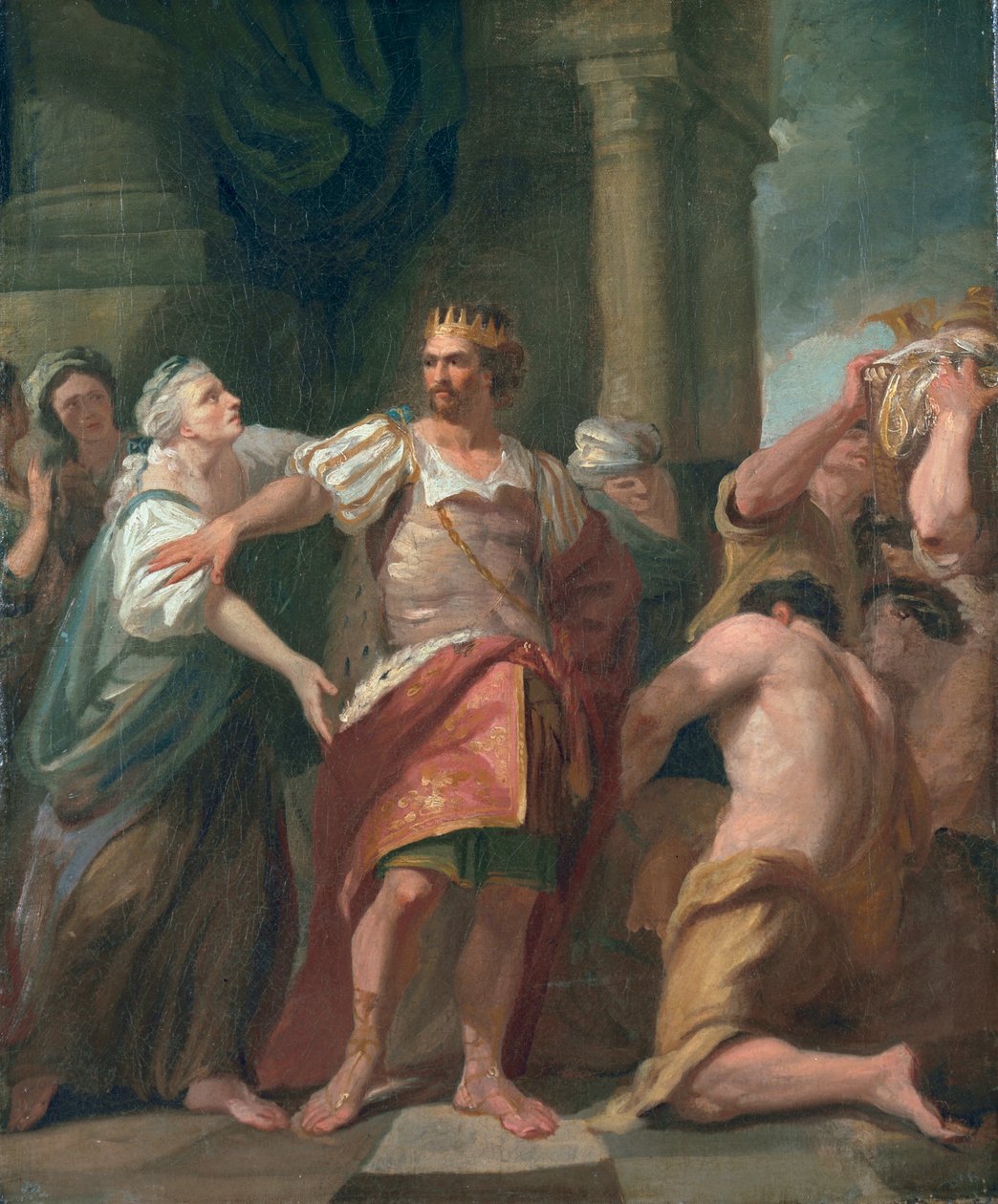 Edward the Confessor stripper sin mor for hennes effekter, ca. 1763 (olje på lerret) av John Hamilton Mortimer
