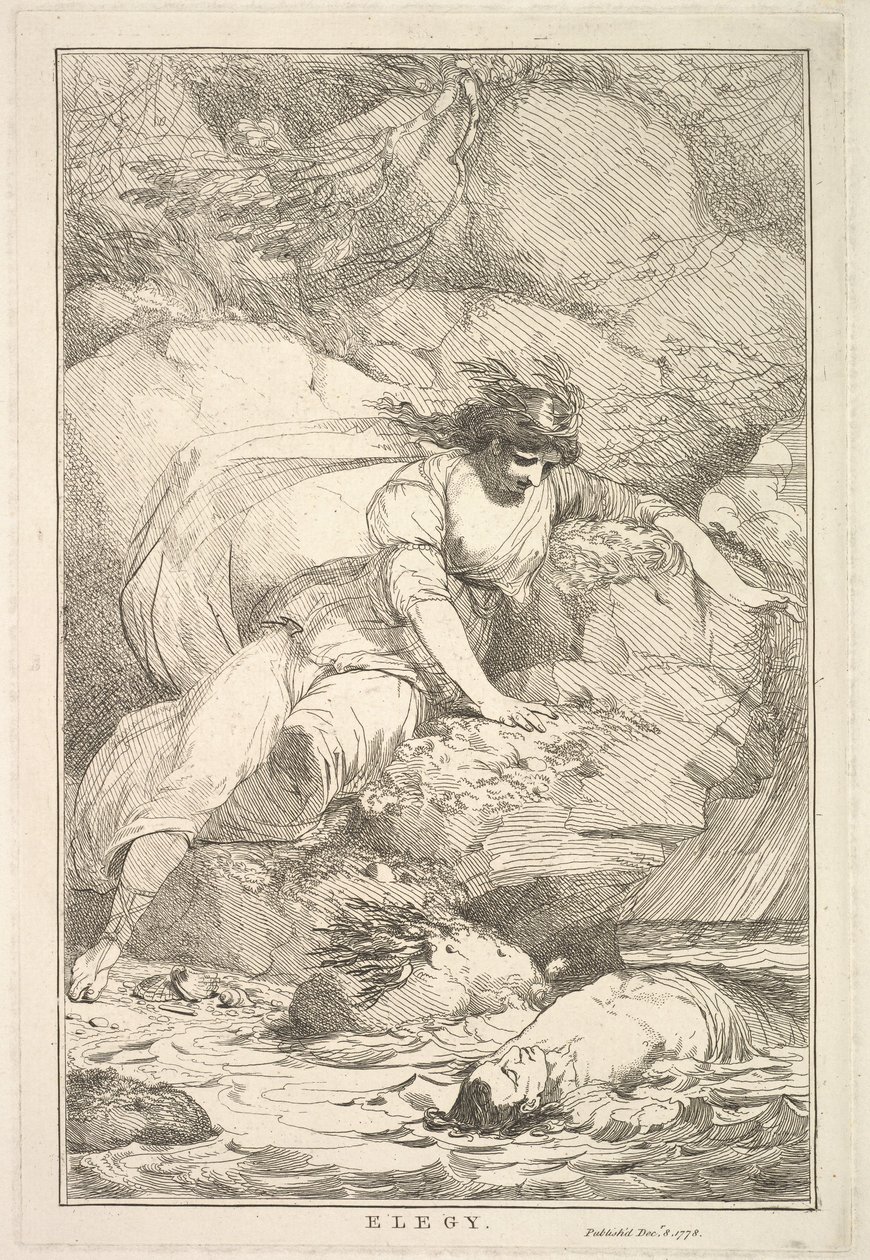 Elegi fra femten etsninger dedikert til Sir Joshua Reynolds, 8. desember 1778. av John Hamilton Mortimer