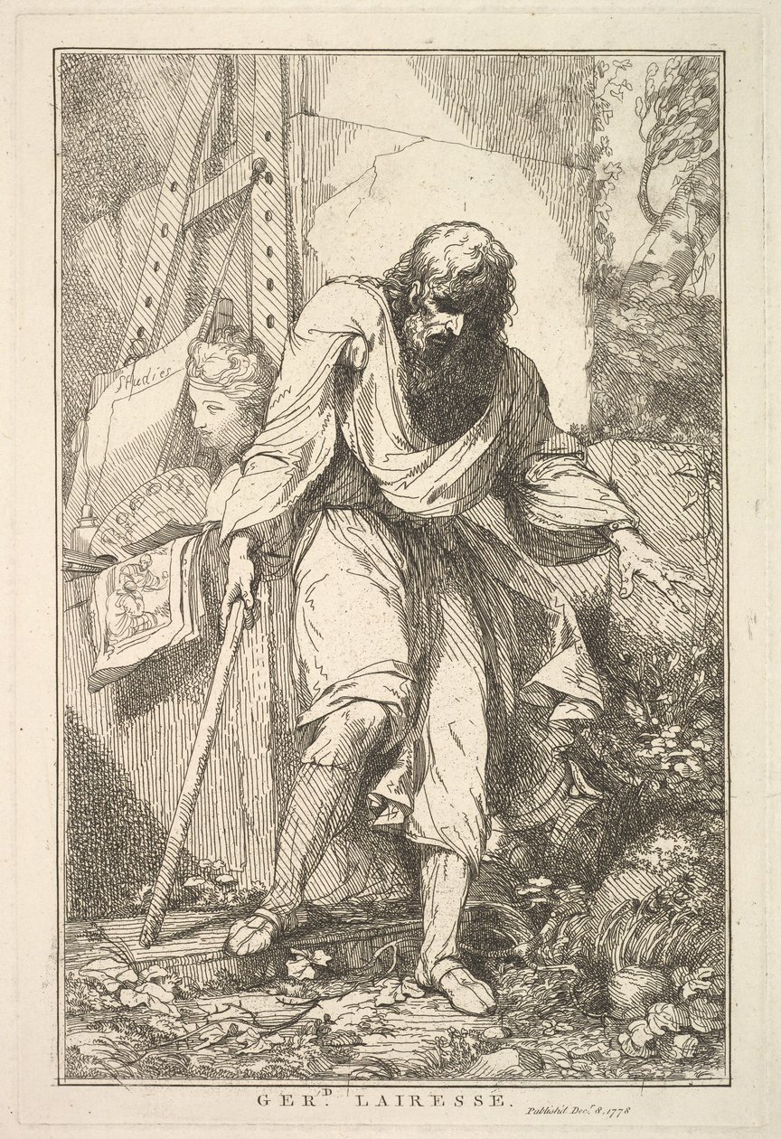 Gerard Lairesse fra Femten Etchings Dedikert til Sir Joshua Reynolds, 8. desember 1778. av John Hamilton Mortimer