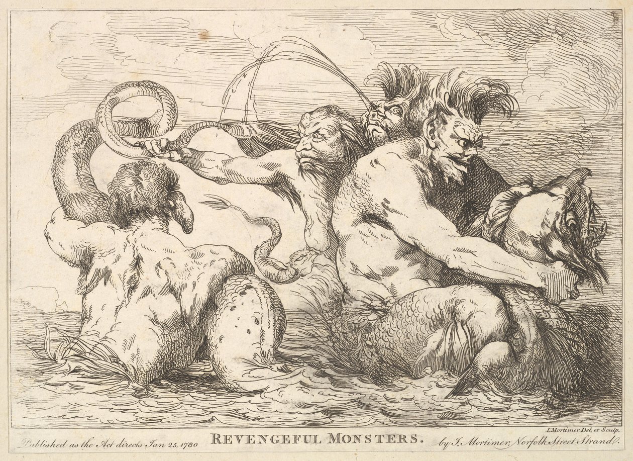 Revengeful Monsters, 25. januar 1780. av John Hamilton Mortimer
