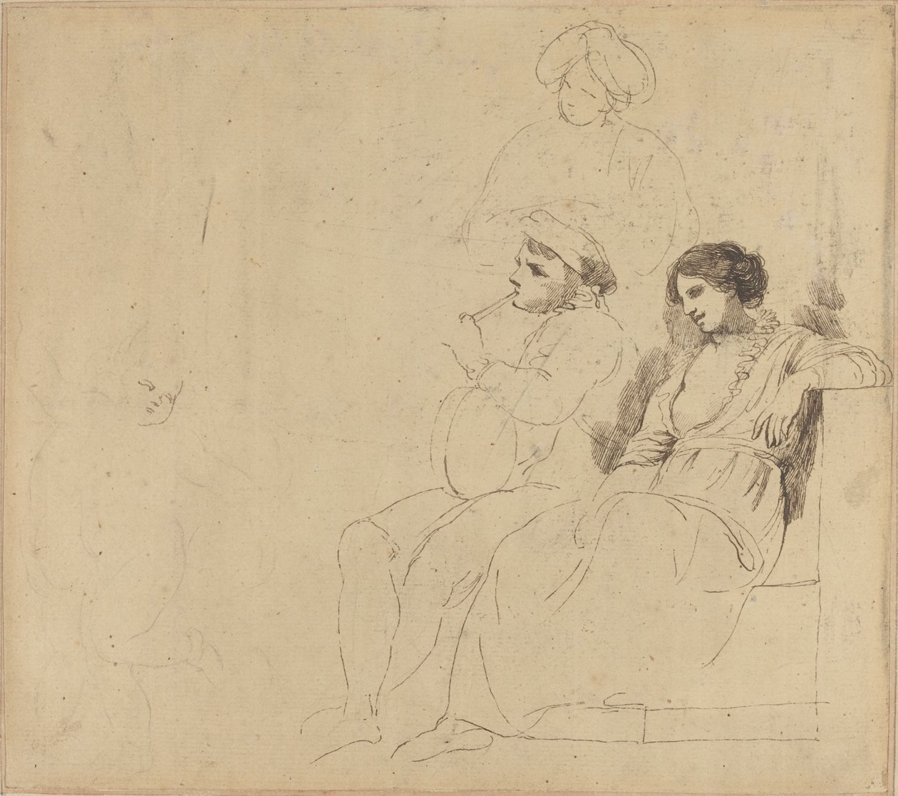 Studie for "The Rustic Dancers" av John Hamilton Mortimer
