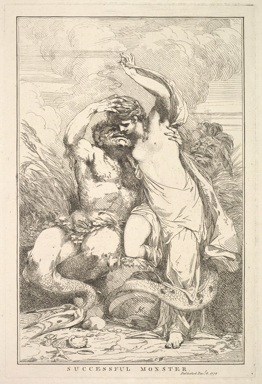 Vellykket monster fra femten etsninger dedikert til Sir Joshua Reynolds, 8. desember 1778. av John Hamilton Mortimer