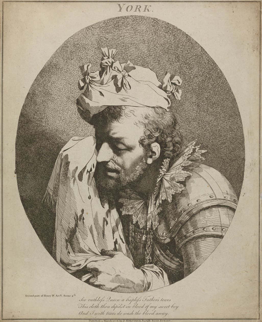 York, "Henry IV", del II, akt V, scene IV av John Hamilton Mortimer