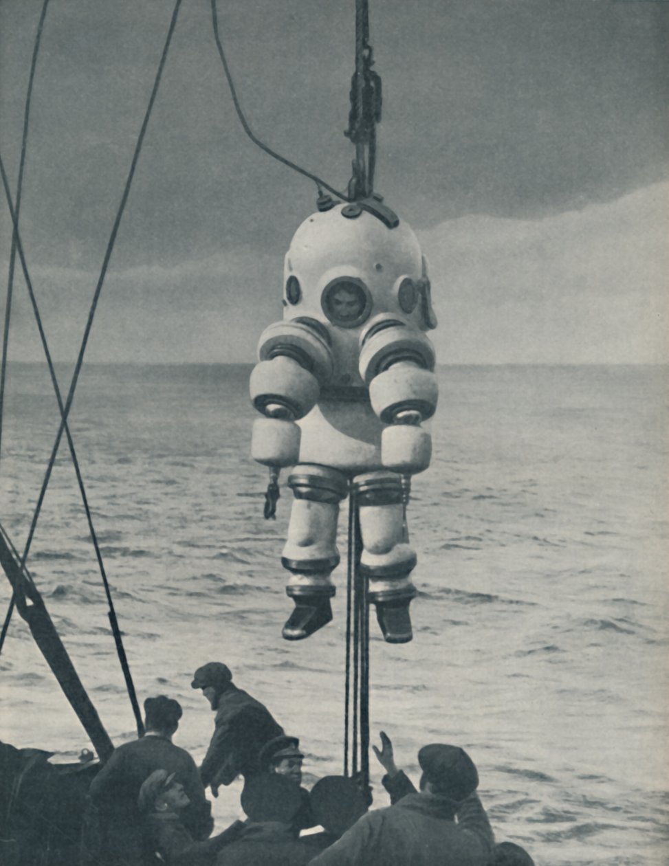 The Eternal Fight Against the Sea: Armored casing for the Deep-Sea Diver, c1935 av John Hammerton