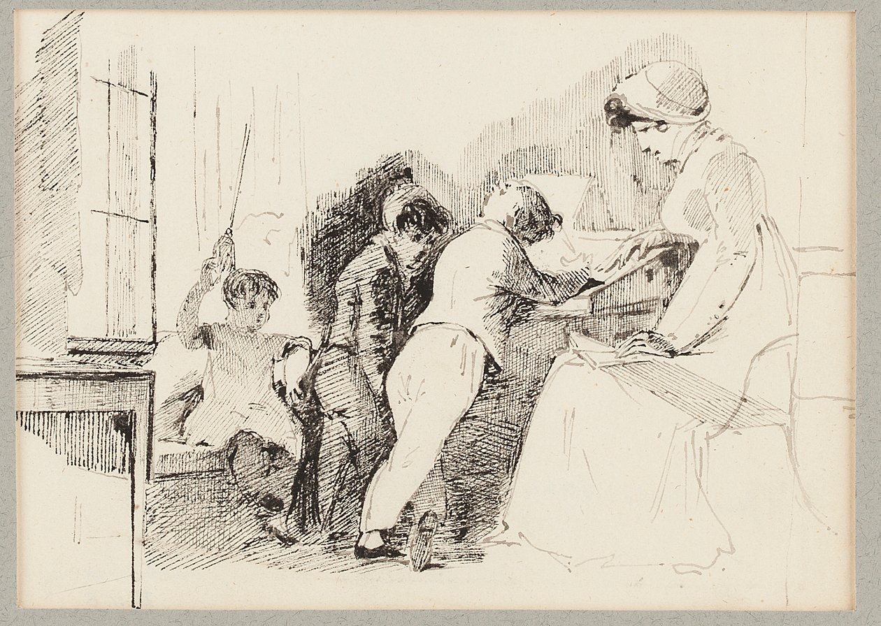 Jessy, Robert, Joseph og Sophie, 1818 av John Harden
