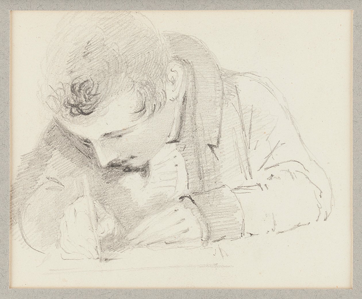 Mann skriver, 1825 av John Harden