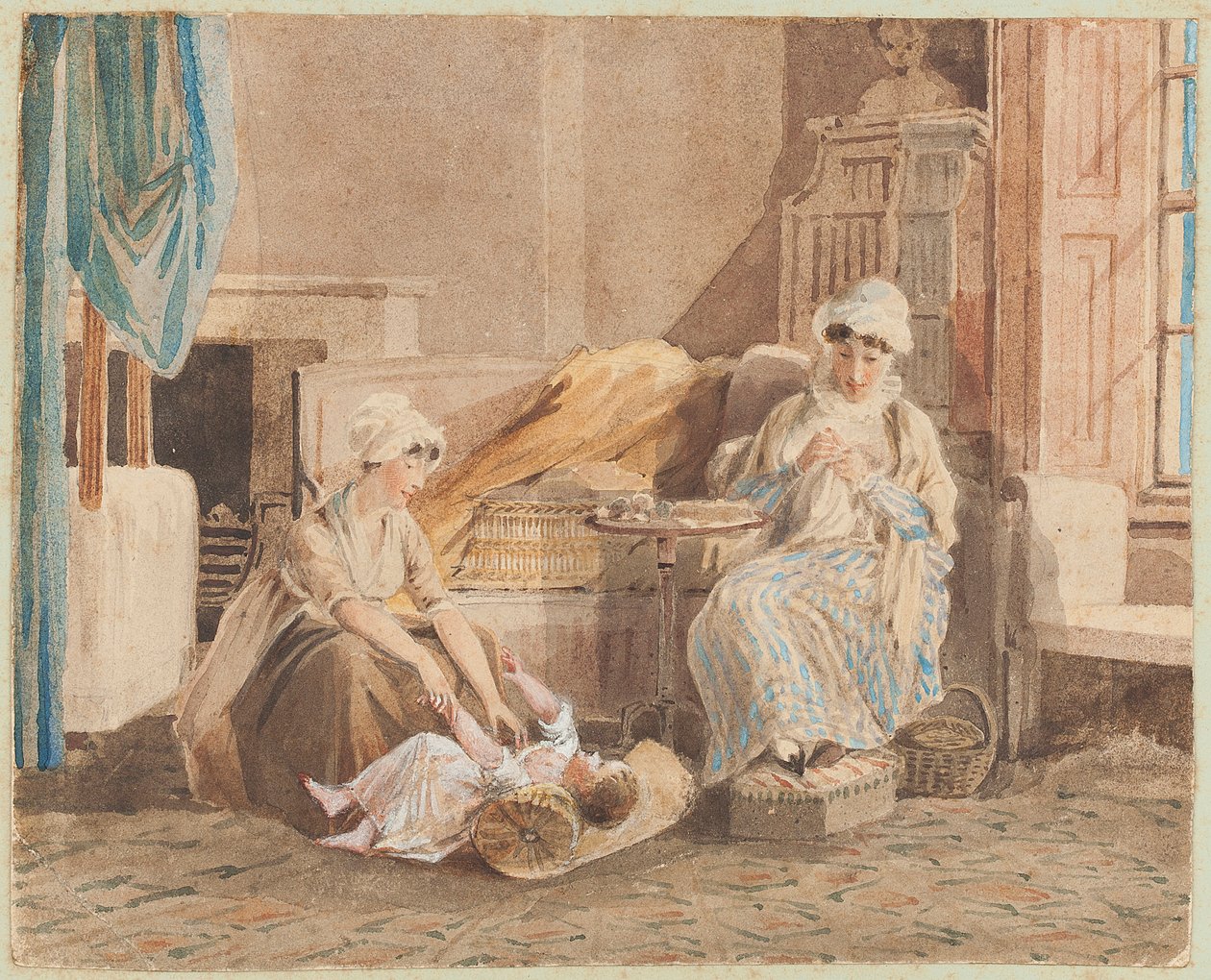 Koss med baby Jo (wc på papir) av John Harden
