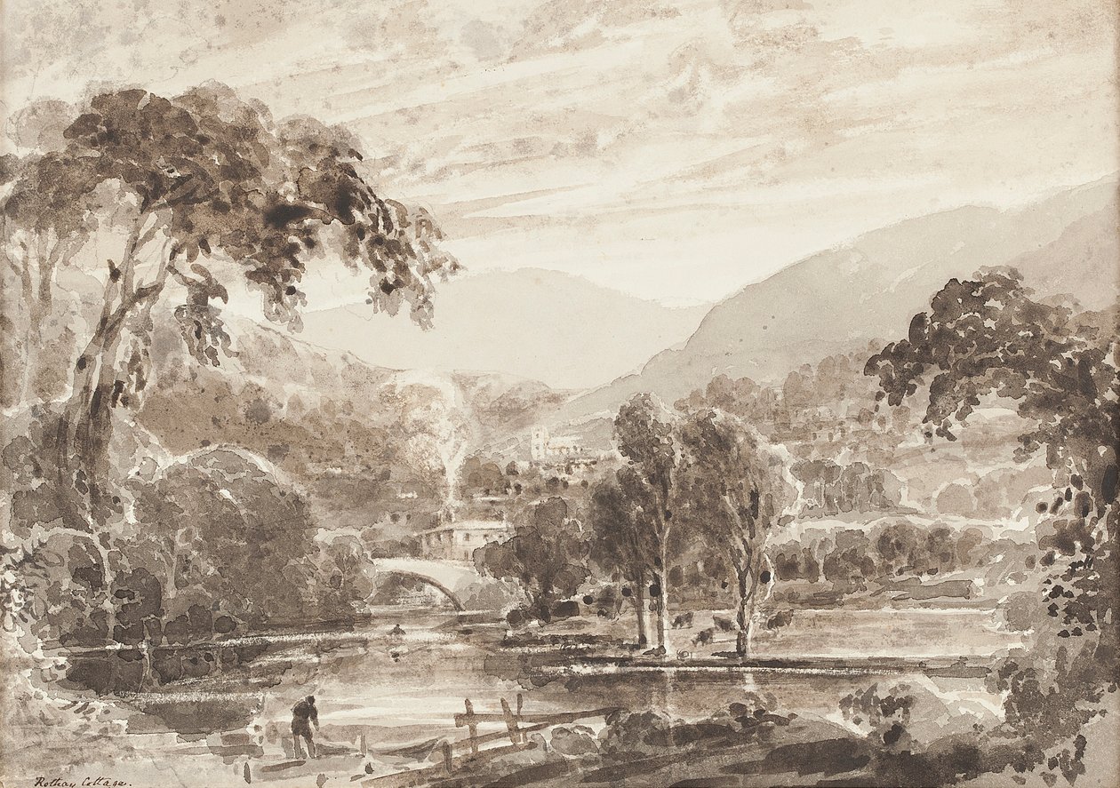 Rothay Bridge, Lake District, Cumbria (wc på papir) av John Harden