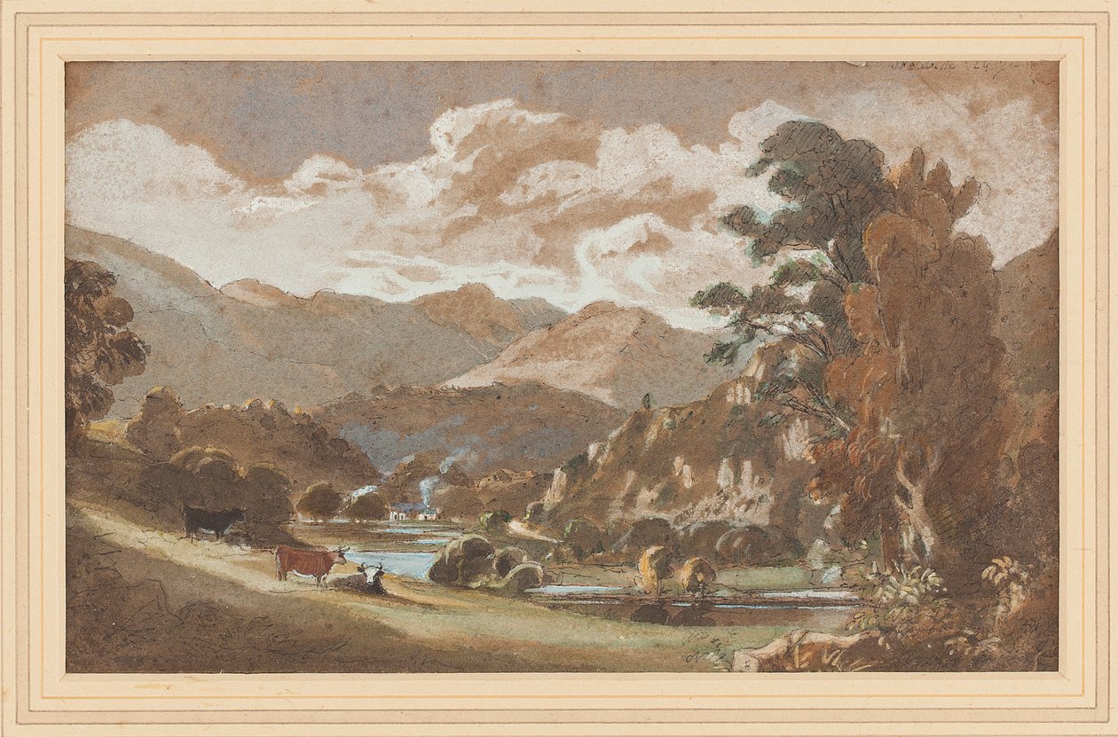 Skelwith, Lake District, Cumbria (wc på papir) av John Harden