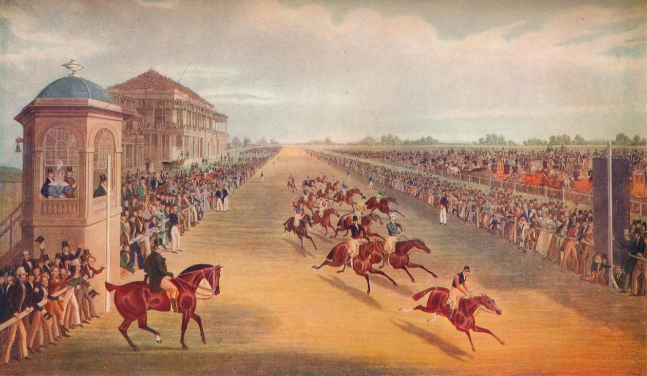 Race for Great St. Leger Stakes, 1836, 1837 av John Harris