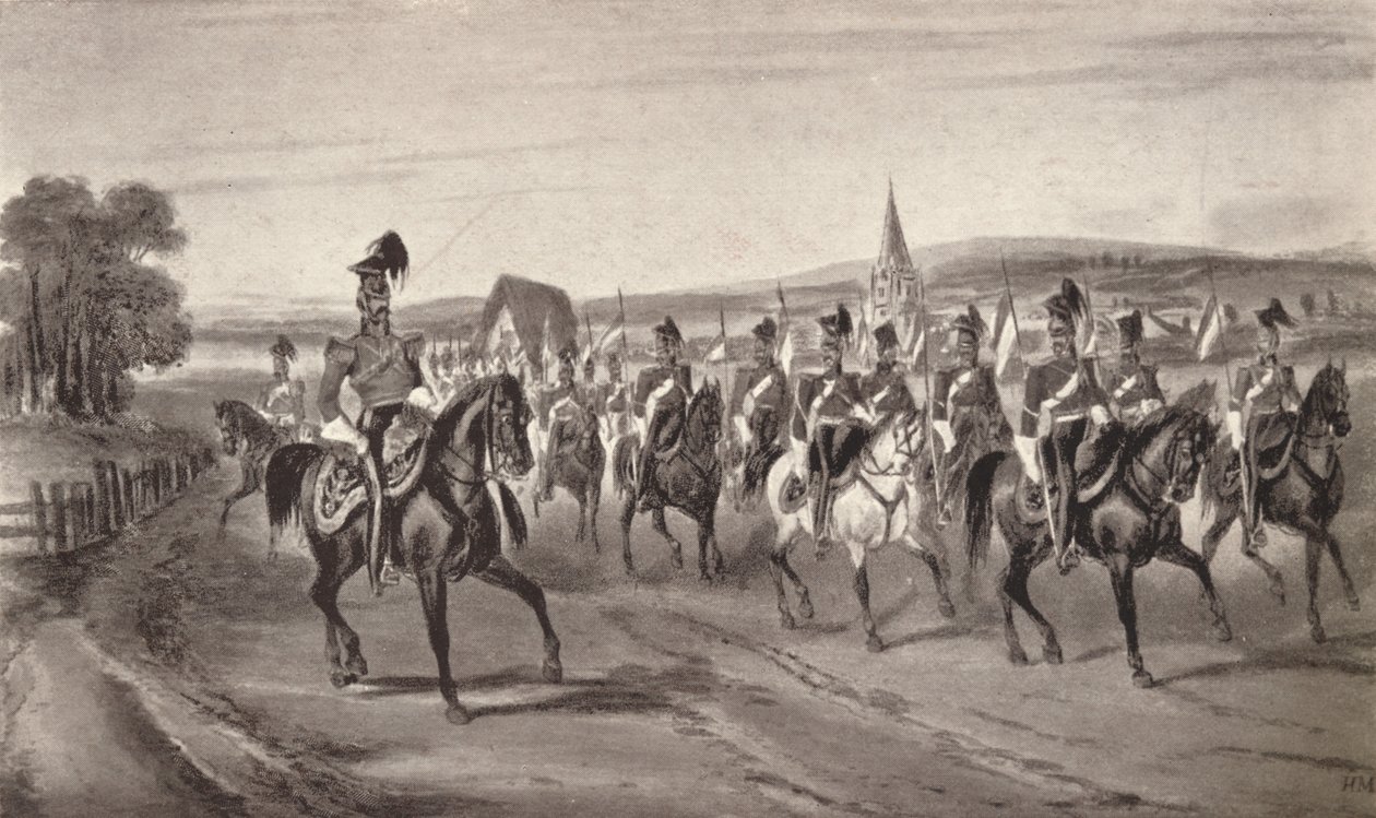 Going to the Review 16th Lancers, 1850 1909 av John Harris Junior