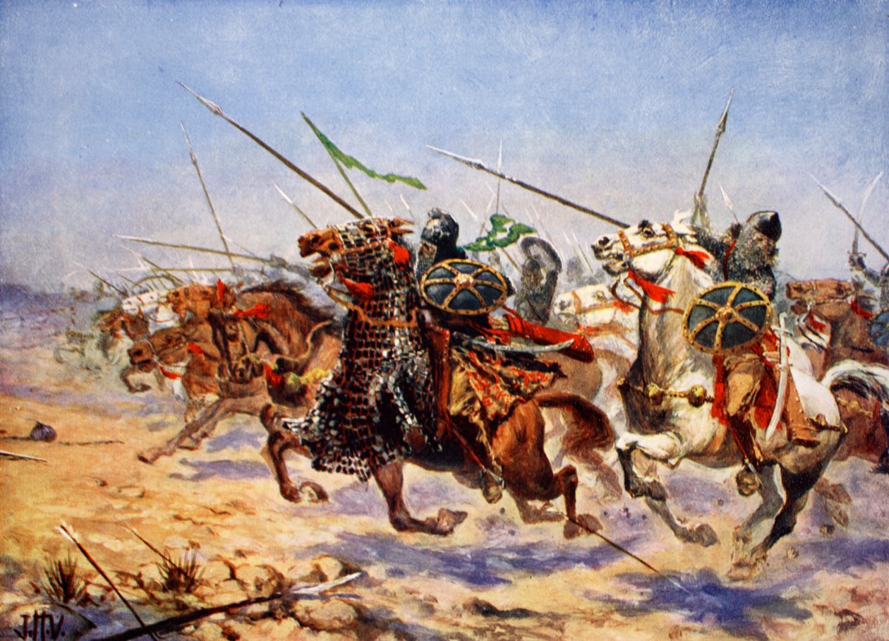 Cavalry of Shahrbaraz lader, illustrasjon fra 