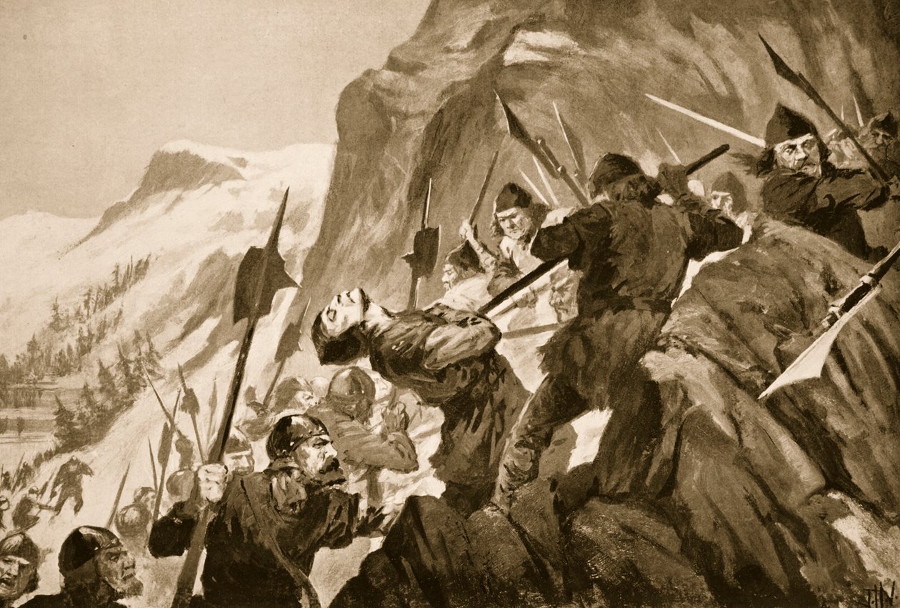 Slaget ved Morgarten, 1315 av John Harris Valda