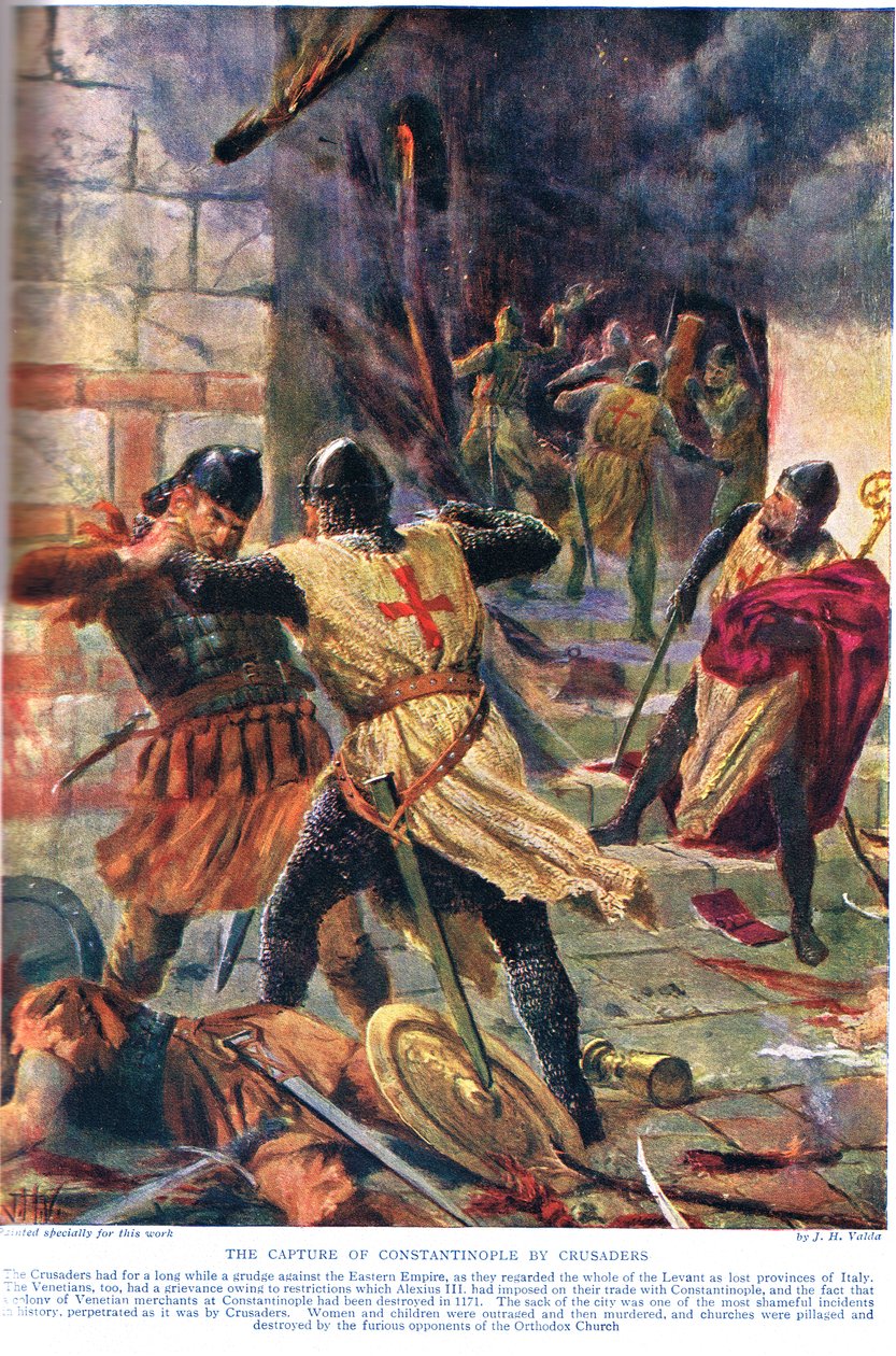Erobringen av Konstantinopel av korsfarere av John Harris Valda