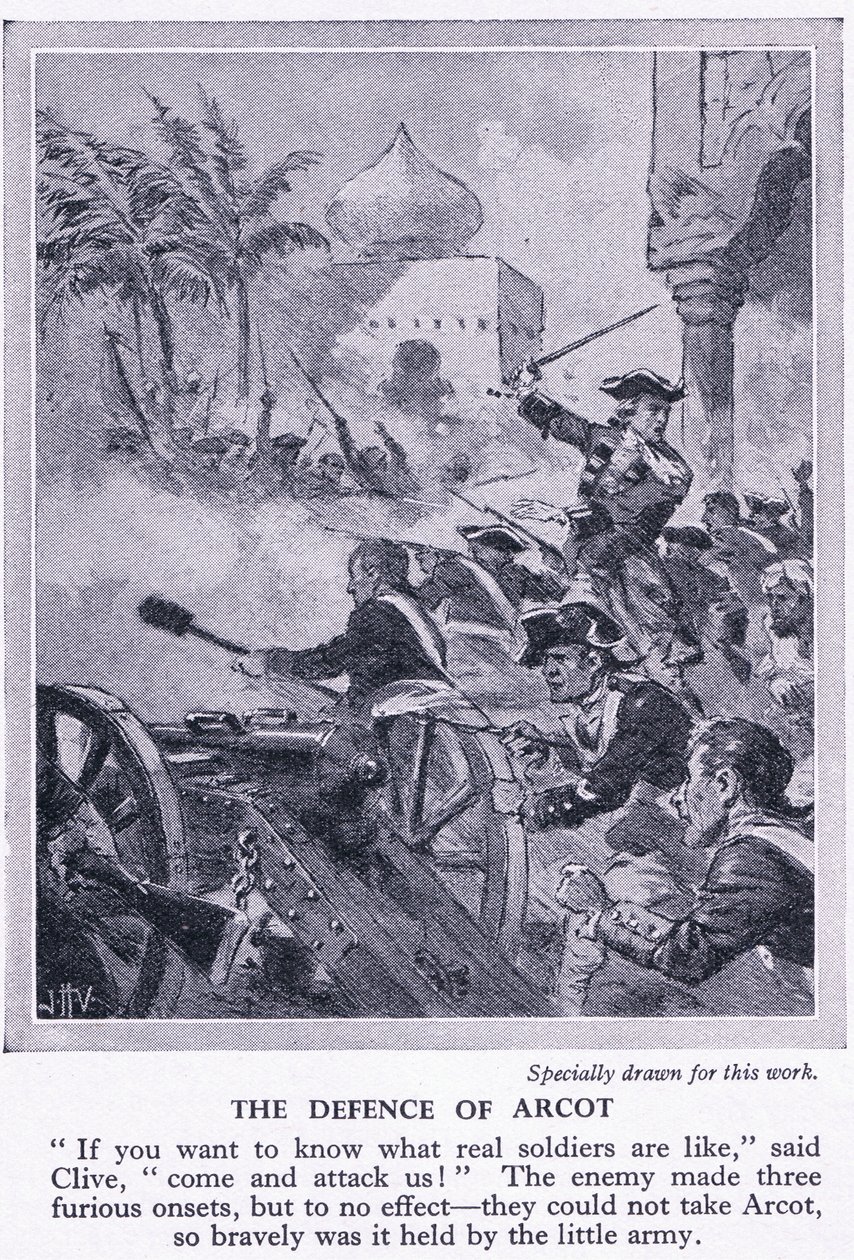 Forsvaret av Arcot, ca. 1950 av John Harris Valda