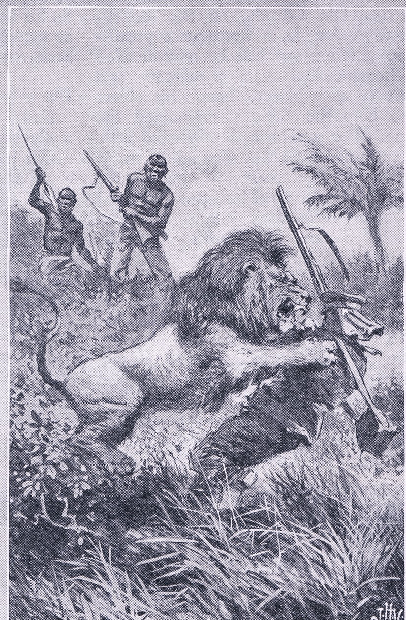 The end of Livingstone, Newnes Pictorial Knowledge utgitt av Newnes, ca. 1950-tallet (litho) av John Harris Valda