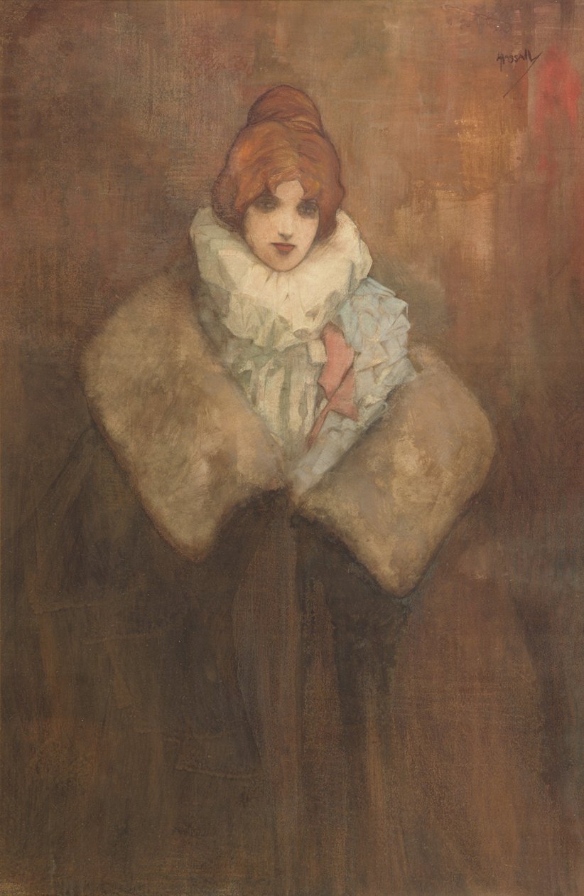 An Edwardian Lady, ca. 1910 (akvarell på papir) av John Hassall