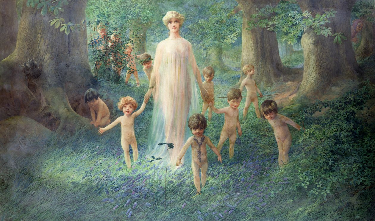 Fairy Wood (akvarell på papir) av John Hassall