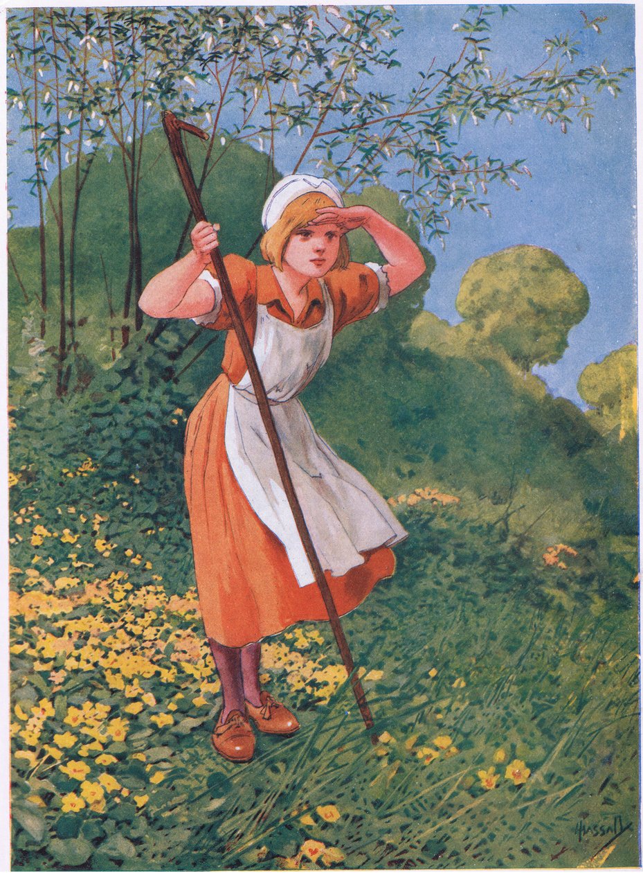 Lille Bo Peep (litho) av John Hassall