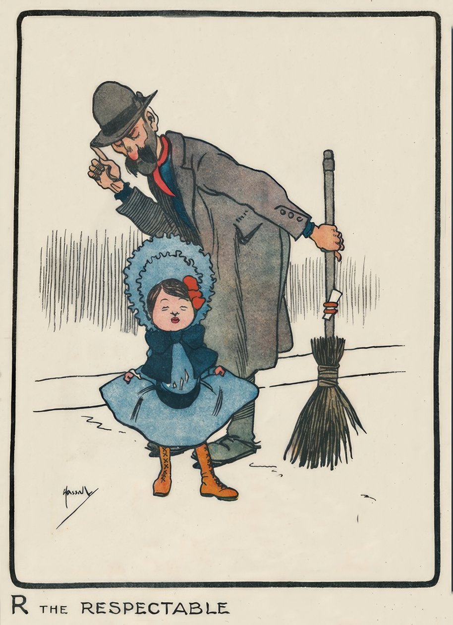 R den respektable / J.Hassall / Zeichnung, 1903 av John Hassall