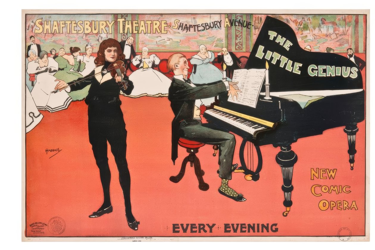 "Shaftesbury Theatre" / J. Hassall / Plakat, 1896 av John Hassall