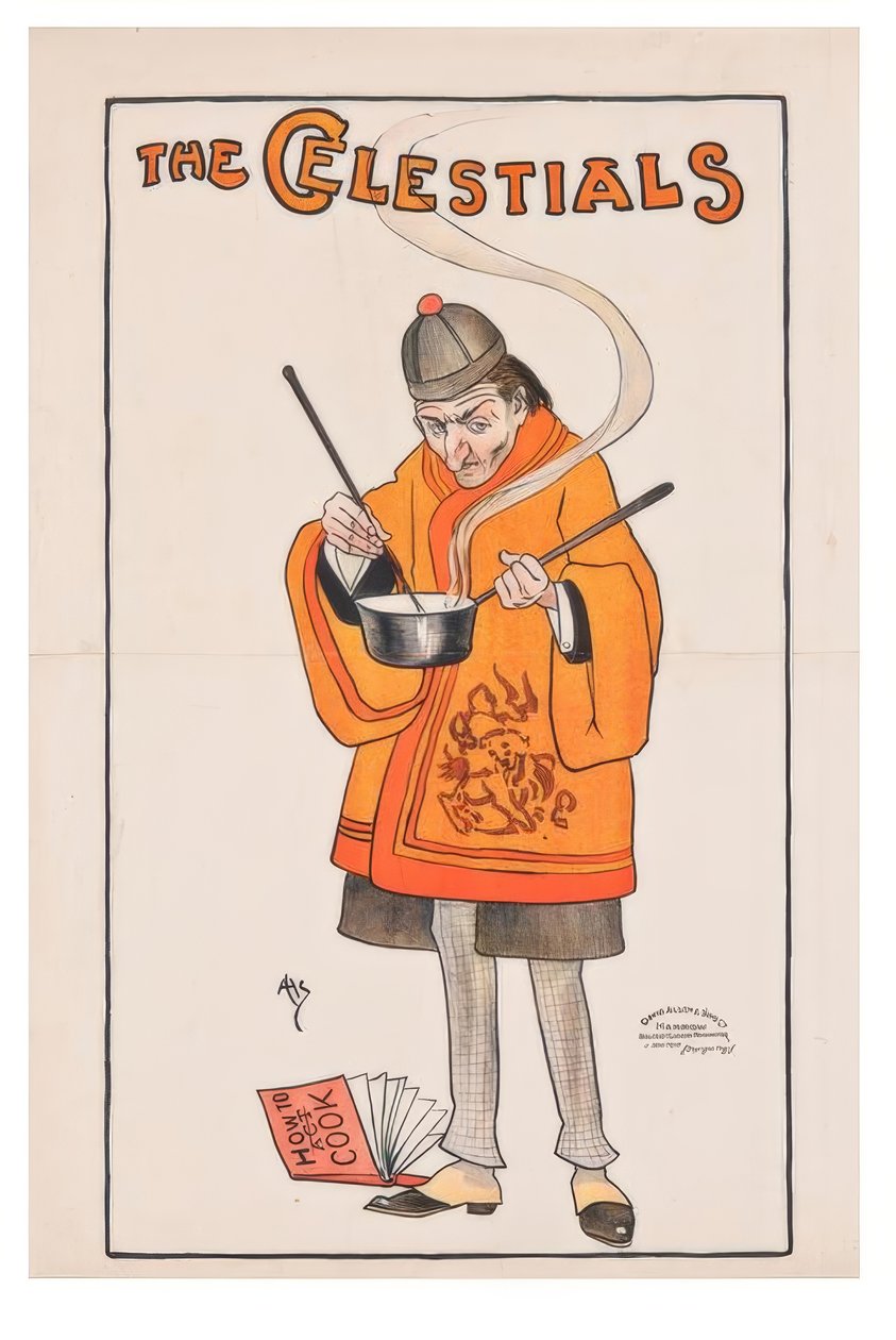 "The Celestials" / J. Hassalls / Plakat, 1895-1899 av John Hassall