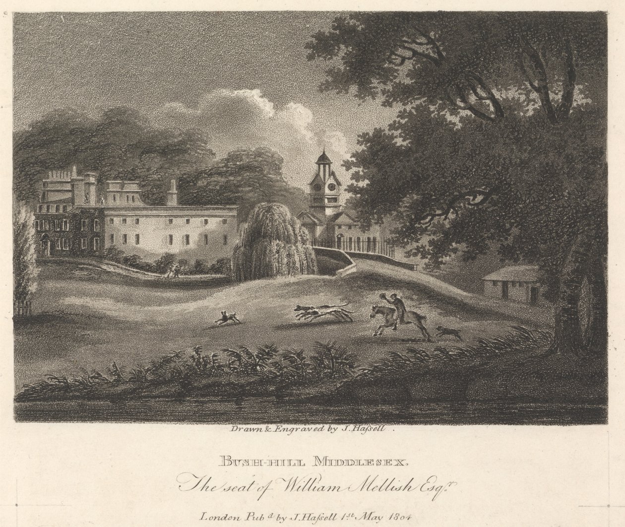 Bushhill, Middlesex, Ytre forstad - Nord av John Hassell