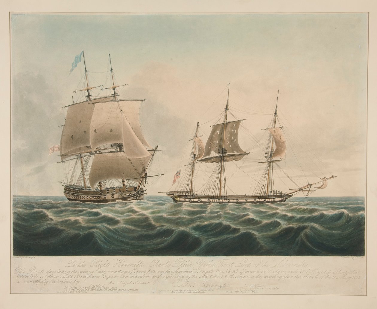 Til høyre ærede Charles Philip Yorke. (President og Lillebeltet) av John Hassell