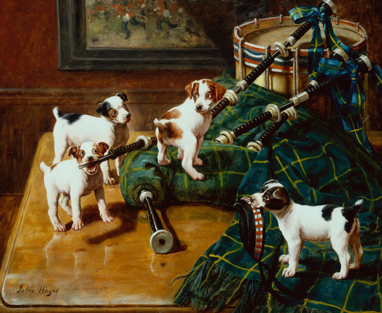 He Who Pays the Piper Calls the Tune (olje på lerret) av John Hayes