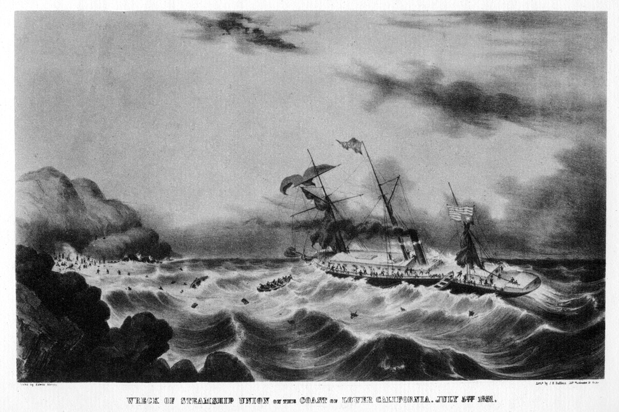 Vraket av dampskipsunionen på kysten av nedre California, 1851 1937. av John Henry Bufford