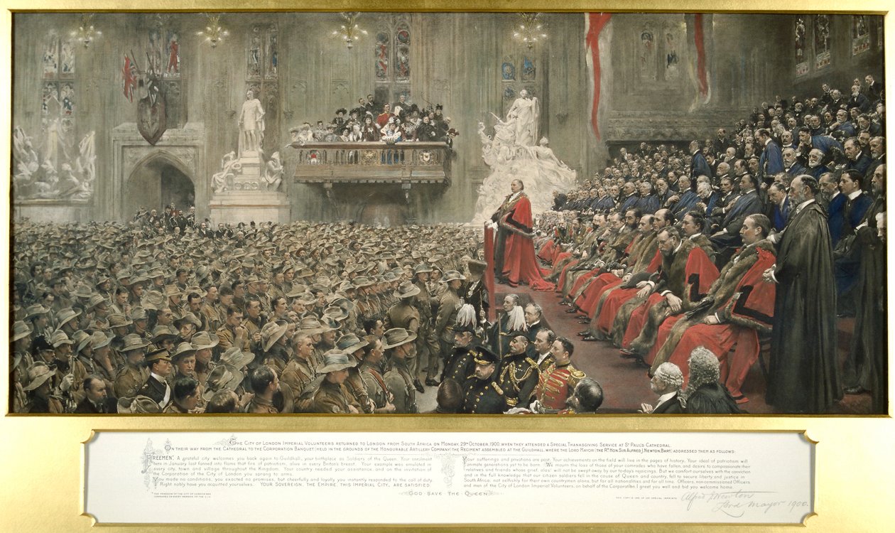 The City Imperial Volunteers i Guildhall, London, 1900. av John Henry Frederick Bacon
